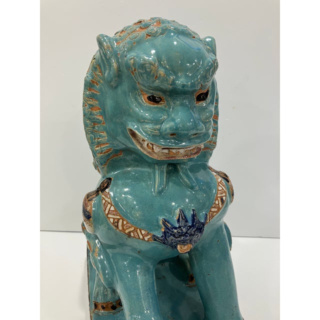 Chinese Ceramic Lion Late 20th Century For Sale - Image 4 of 7