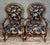 Napoleon III Mahogany Armchairs with Silk-Like Upholstery For Sale - Image 4 of 8