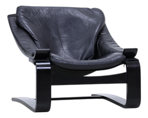 Vintage Lounge Chair in Leather, 1970s