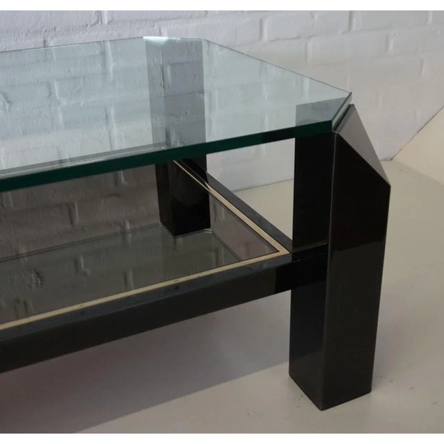 Black & Gold Plated Sculptural Coffee Table from Belgo Chrom & Dewulf Selection, 1970s For Sale - Image 5 of 13