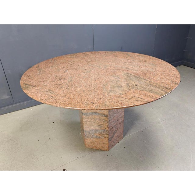 Vintage Round Granite Dining Table, 1970s For Sale - Image 12 of 17