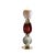Ava medium candle holder cardinal red with ruby stone. Made in Italy.