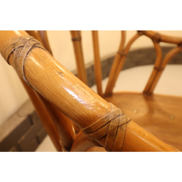 Mid 20th Century Ficks Reed Mid Century Rattan Dining Set With Table, 5 Pieces For Sale - Image 10 of 17