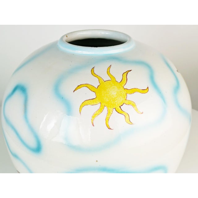 1940s Large Hand-Painted Vase from Soesco Albisola, Italy, 1940s For Sale - Image 5 of 12