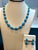 60ct Natural Sleeping Beauty Turquoise & Diamond Tennis Necklace & Earrings Set For Sale In New York - Image 6 of 18