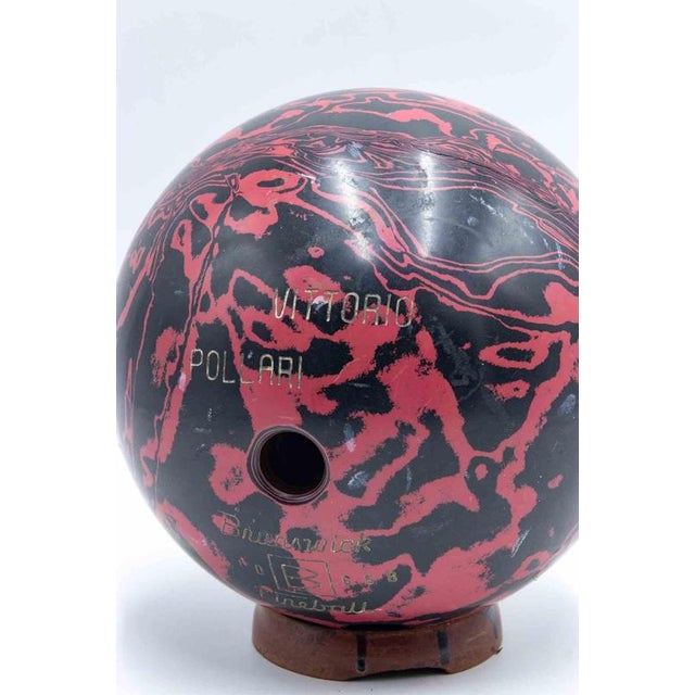 Vintage Brunswick Fireball Bowling Ball in Polyester, Italy, 1960s For Sale - Image 4 of 7