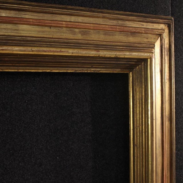 Gold Vintage Italian Frame in Gilded Wood, 1950 For Sale - Image 8 of 14