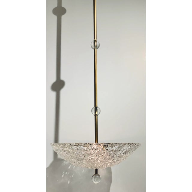 Arteriors Home Arteriors Modern Glass and Brass Wendelin Chandelier For Sale - Image 4 of 5