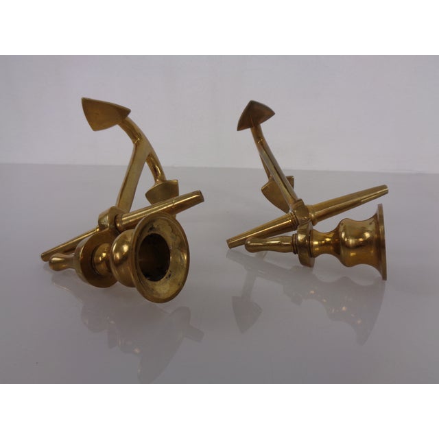 Maritime Anchor Candlesticks in Brass, Germany, 1960s, Set of 2 For Sale - Image 14 of 18