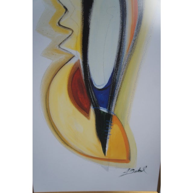 2 Alfred Gockel Large Modern Art Prints Musical Guitar Saxophone Framed 64" For Sale - Image 11 of 13