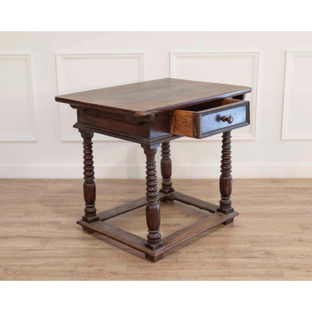 French French Changer’s Table from Jura in Walnut with Turned Legs, 18th Century For Sale - Image 3 of 11