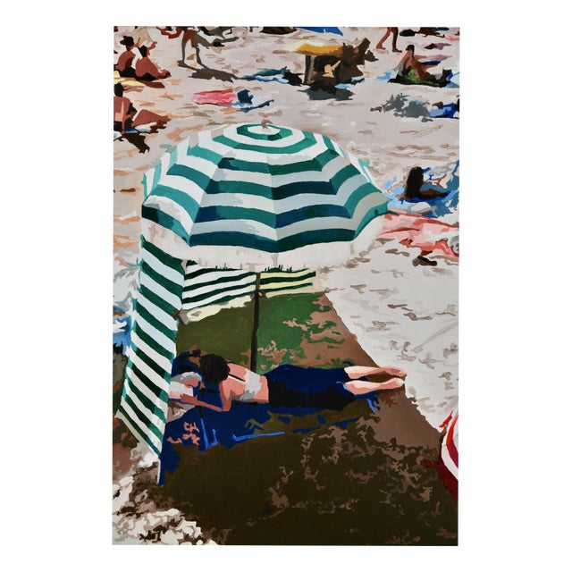 Carole Grandgirard, on the Beach 1, 2022, Oil on Canvas For Sale