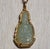 Contemporary The Kwan (Guan) Yin: Hand Carved Jade Kwan (Guan) Yin Pendant in Custom Made Yellow Gold Frame For Sale - Image 3 of 4