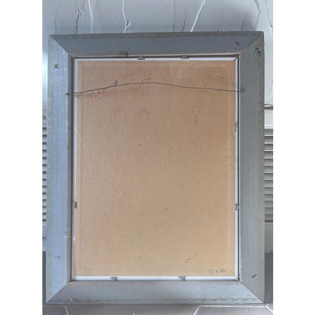 1975 California Chic Original Cityscape, "Telegraph Hill", Oil on Board, Framed For Sale - Image 4 of 11