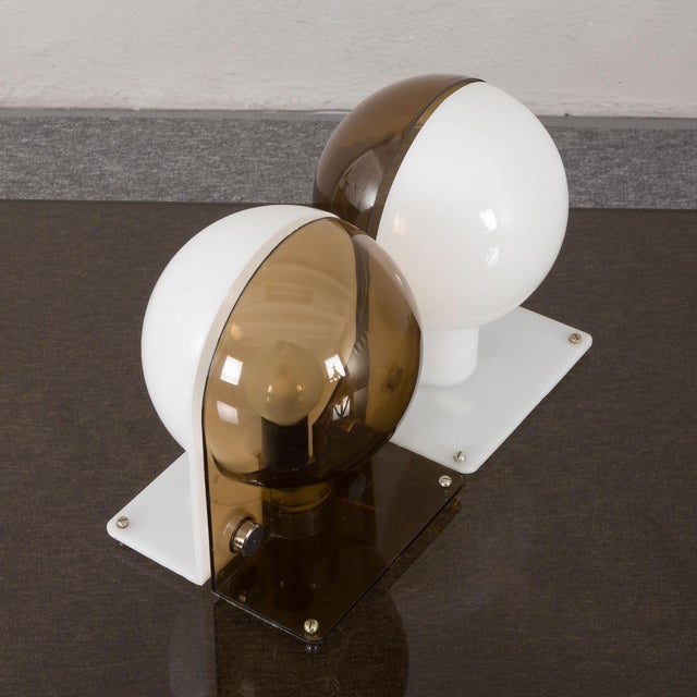 Sirio Table Lamps by Sergio Brazzoli & Ermanno Lampa for Guzzini, Italy, 1970s, Set of 2 For Sale - Image 10 of 14