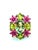 Bochic “Orient” Vintage Diamond, Peridot, Tourmaline & Topaz Ring 18K & Silver For Sale - Image 11 of 15