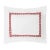 Transitional Greek Key Standard Pillow Shams in Red - a Pair For Sale - Image 3 of 4