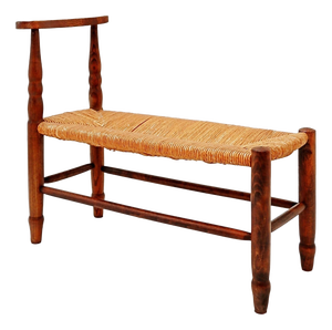 French Fireplace Bench in Fruitwood