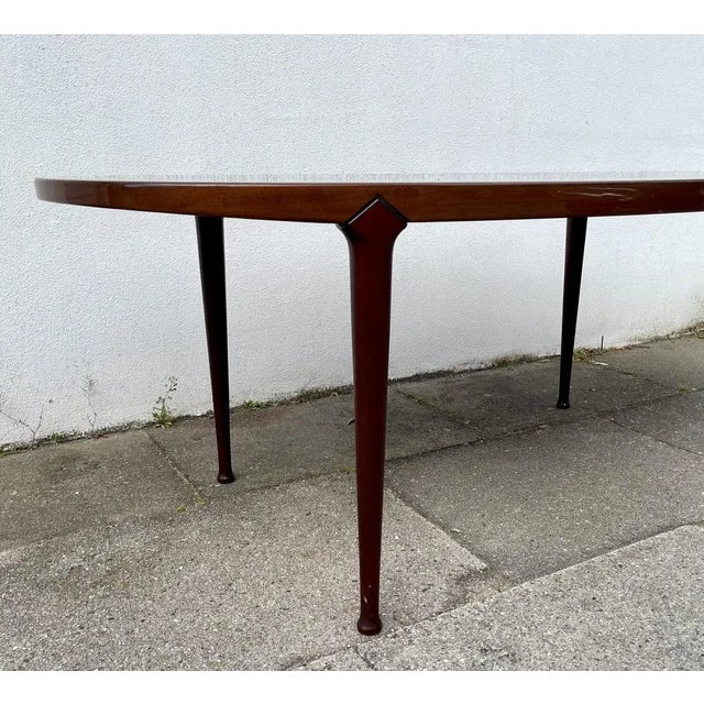 Wood Vintage Coffee Table in Walnut, 1950s For Sale - Image 7 of 12