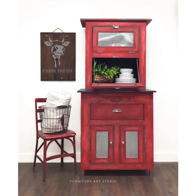 Farmhouse Pie Safe Cupboard Chairish