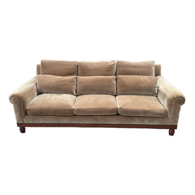 Ebanista Carmona Sofa, Brown Mohair For Sale