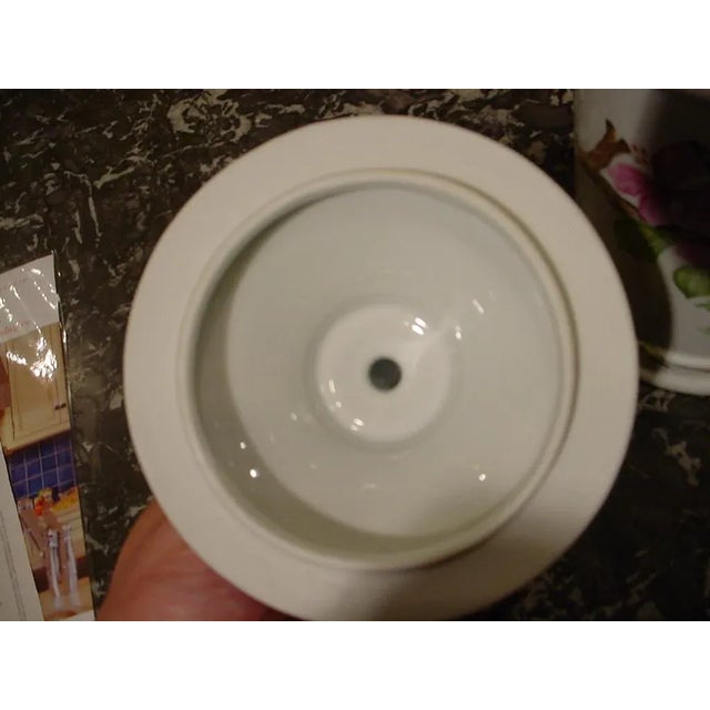 French 1950s French Porcelain Apothecary Pot Signed by Artist For Sale - Image 3 of 5