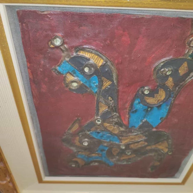 Contemporary Umberto Mastroianni, Acco E Parabolica, 1980, Engraved and Colored Lead Painting, Framed For Sale - Image 3 of 15