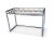 Mid-Century Modern 1970s Willy Rizzo–Style Chrome & Glass Writing Desk | Geometric Hollywood Regency Console Table For Sale - Image 3 of 13