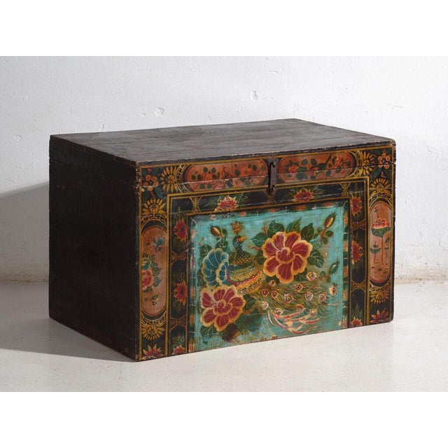 Antique Chinese Painted Trunk For Sale - Image 11 of 11
