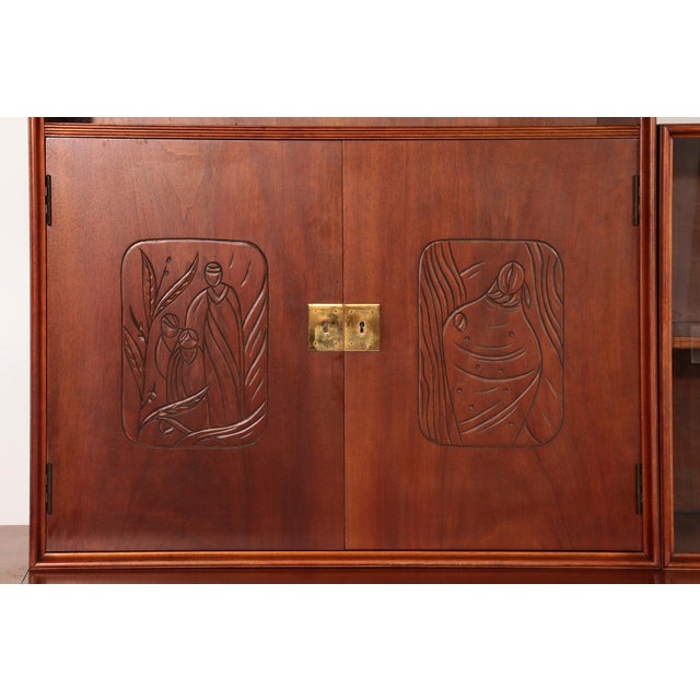 Mid-Century Italian Modular Wall System attributed to Vittorio Dassi, 1950s, Set of 7 For Sale - Image 4 of 17
