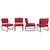 Red Italian Red Chairs, 1970s, Set of 4 For Sale - Image 8 of 8