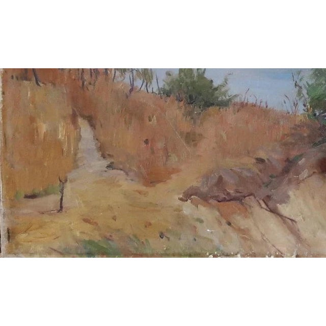 Vintage Ukrainian Landscape Painting, Soviet Art by Khovaev, 1970 70-120 For Sale - Image 4 of 6