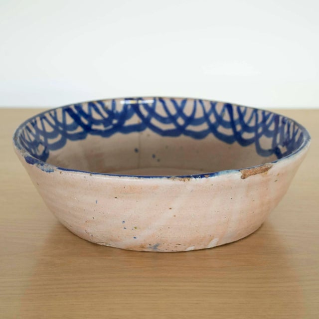 Ceramic 19th Century Spanish Blue Fajalauza Lebrillo Bowl For Sale - Image 7 of 8