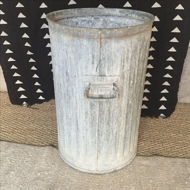 Vintage Galvanized Metal Barrel Bucket Chairish