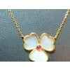 Mauboussin Paris 18Kt Yellow Gold Vintage Mother Of Pearl Clover Pendant For Sale - Image 16 of 18