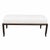 Mid century modern walnut bench with white Boucle upholstery. The bench is done is the manner of Robsjohn Gibbings . This...