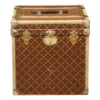 Hat Trunk with Diamond Monogram, 1890s For Sale