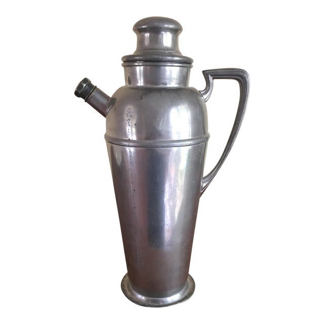 Art Deco Pewter Cocktail Server For Sale