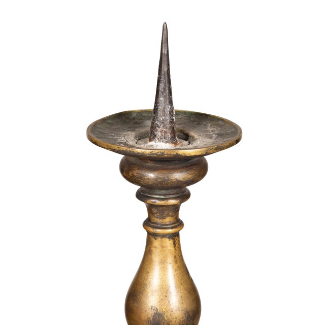 Large Flemish Bronze Pricket Sticks - a Pair For Sale - Image 10 of 11
