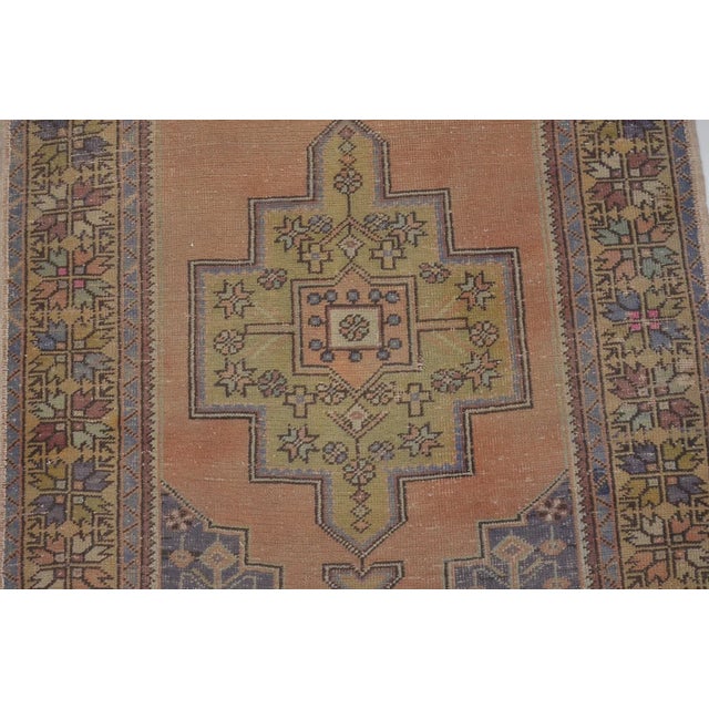 Textile Mid 20th Century Oushak Light Orange Oushak Carpet For Sale - Image 7 of 10