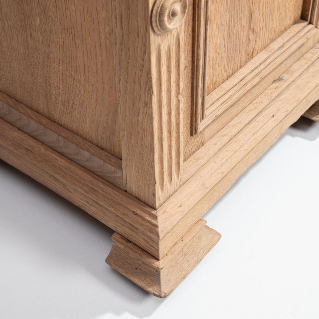 Early 20th Century French Oak Marble-Top Side Table For Sale In Greensboro - Image 6 of 15