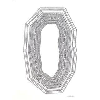 Abstract Drawing With Black Ink on Paper For Sale