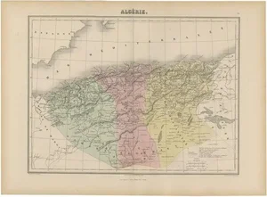 Antique Map of Algeria, 1880