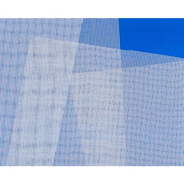 Tom Henderson "Moiré Azur Blue", Painting For Sale - Image 4 of 5