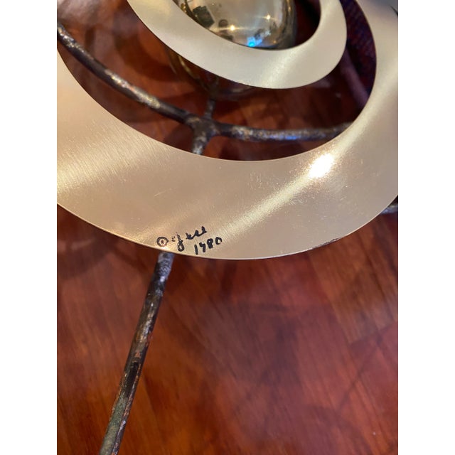 Metal Vintage Curtis Jere Sun Drop Wall Art Sculpture C1980 For Sale - Image 7 of 8