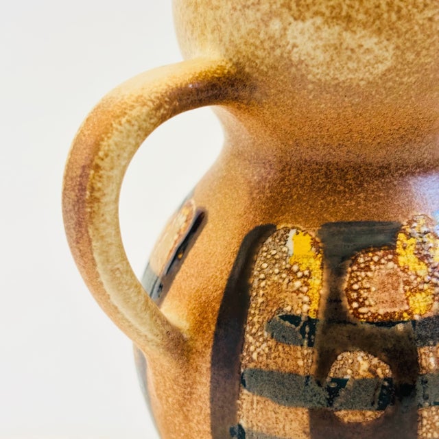 Mid Century Lapid Israel Pottery Vase With Handle, Signed by Batia For Sale In San Francisco - Image 6 of 11