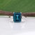 2020s 4Ct London Blue Topaz Estate Ring With Natural Diamond Accents: Solid 10k Gold, Size 6.75 For Sale - Image 5 of 9