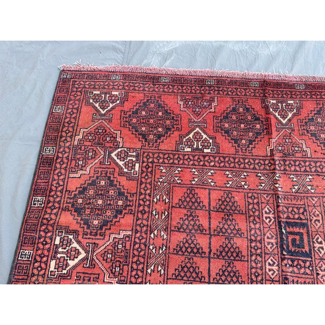 Rust Parda Hand-Knotted Wool Rug - 7'7" X 5'4" For Sale - Image 9 of 12