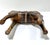 Vintage Carved Wood Horse Sculpture With Brass Inlay For Sale - Image 4 of 10