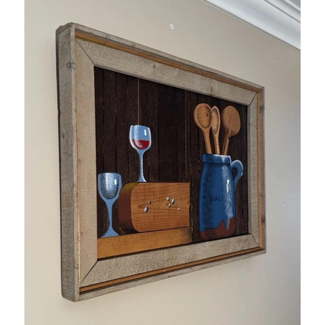 American 1970s Theodore DeGroot Lathe Art - Kitchen Still Life Panel For Sale - Image 3 of 6